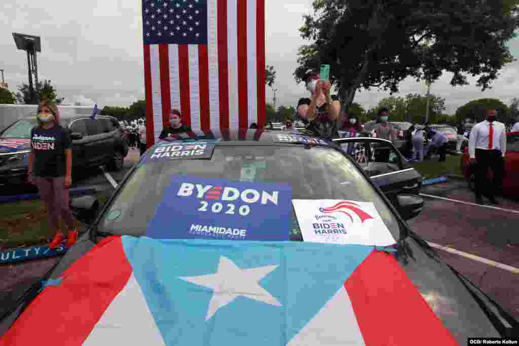 Visita del Ex Presidente Barak Obama a la FIU North Campus apoyo al candidato Joe Biden.