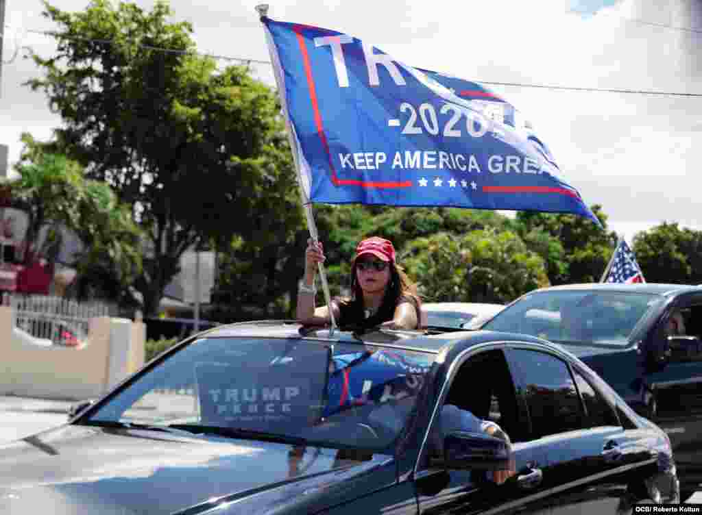 Caravana de apoyo a la reelecci&#243;n del Presidente Donald Trump en Miami.