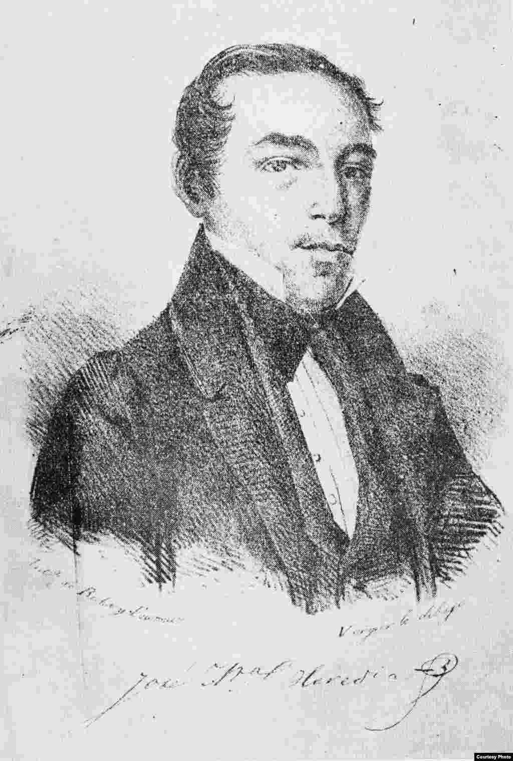 José María Heredia, último retrato. México, 1838.